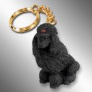 DTK01D Poodle, Black Keychain