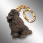 DTK01E Poodle, Chocolate Keychain