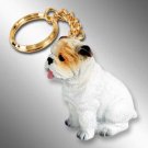 DTK05C Bulldog, White Keychain