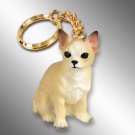 DTK06B Chihuahua, Tan & White Keychain