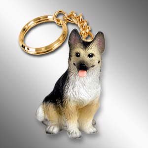DTK08A German Shepherd, Tan & Black Keychain