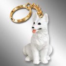 DTK08C German Shepherd, White Keychain
