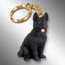 DTK08D German Shepherd, Black Keychain