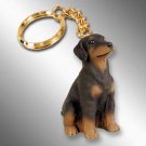 DTK101B Doberman, Red, Uncropped Keychain