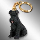 DTK103A Schnauzer, Black, Uncropped Keychain