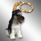 DTK103B Schnauzer, Gray, Uncropped Keychain