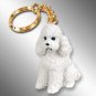 DTK104A Poodle, White, Sport cut Keychain