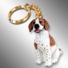 DTK106A Pointer, Brown & White Keychain