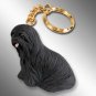 DTK10D Lhasa Apso, Black Keychain
