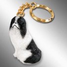 DTK110A Japanese Chin, Black & White Keychain