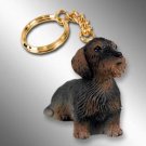 DTK124 Wire Haired Dachshund Keychain