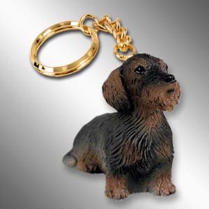 DTK124 Wire Haired Dachshund Keychain