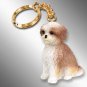 DTK128B Shih Tzu, Tan, Sport cut Keychain
