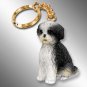 DTK128D Shih Tzu, Black & White, Sport cut Keychain