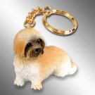 DTK129B Lhasa Apso, Brown, Sport cut Keychain