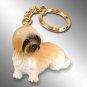 DTK129B Lhasa Apso, Brown, Sport cut Keychain