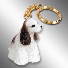 DTK15D Cocker Spaniel, Brown & White Keychain