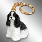 DTK15E Cocker Spaniel, Black & White Keychain