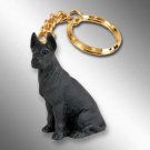 DTK16A Great Dane, Black Keychain