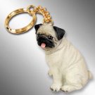 DTK18A Pug, Fawn Keychain