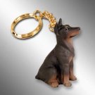 DTK25B Doberman, Red Keychain