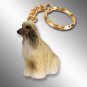 DTK28B Afghan, Tan & White Keychain