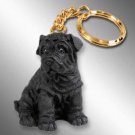 DTK40B Shar Pei, Black Keychain