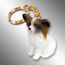 DTK47A Papillon, Brown & White Keychain