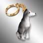 DTK54B Greyhound, Gray Keychain