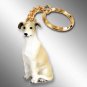 DTK54D Greyhound, Tan & White Keychain