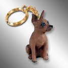 DTK57B Min Pin, Red & Brown Keychain