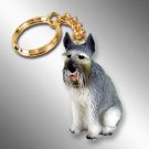 DTK58A Schnauzer, Giant, Gray Keychain