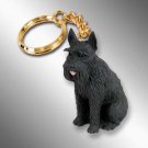 DTK58B Schnauzer, Giant, Black Keychain