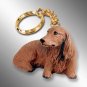 DTK60A Dachshund, Longhaired, Red Keychain