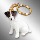 DTK63A Jack Russell Terrier, Brown & White, Rough Coat Keychain