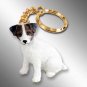 DTK63A Jack Russell Terrier, Brown & White, Rough Coat Keychain