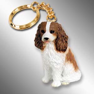 DTK80A Cavalier King Charles, Brown & White Keychain