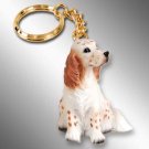 DTK84B English Setter, Orange Belton Keychain