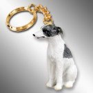 DTK92C Whippet, Gray & White Keychain