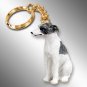DTK92C Whippet, Gray & White Keychain