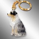 DTK99C Australian Shepherd Blue, Docked Keychain
