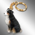 DTK99F Australian Shepherd Tricolor, Docked Keychain