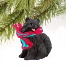 DTX03B Pomeranian, Black  Christmas Ornament
