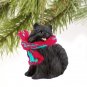 DTX03B Pomeranian, Black  Christmas Ornament