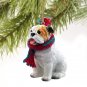 DTX05C Bulldog, White Christmas Ornament