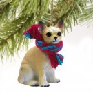 DTX06B Chihuahua, Tan & White Christmas Ornament