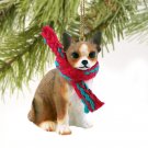 DTX06C Chihuahua, Brindle & White Christmas Ornament