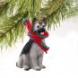 DTX08B German Shepherd, Silver & Black Christmas Ornament