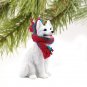 DTX08C German Shepherd, White Christmas Ornament