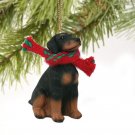 DTX101A Doberman, Black, Uncropped Christmas Ornament